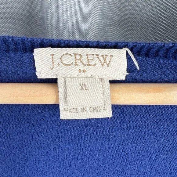 J.Crew Sweater Blue VNeck Fine Gauge Knit Lightweight Womens Size Extra Large - Picture 4 of 4